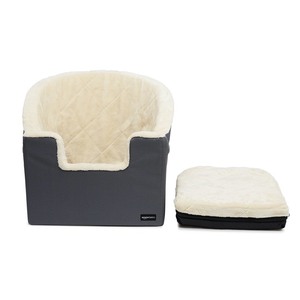 lot 24667 image: Amazon Basics - Pet Car Booster Bucket Seat - Grey - Retail $56.62