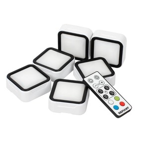 lot 24669 image: Defiant - 40 Lumens Accent Light Combo with Remote Control (6-Pack), White - Retail $14.99