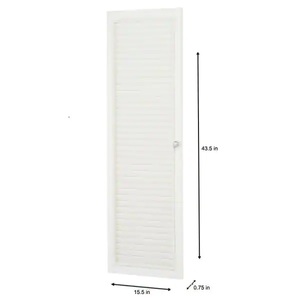lot 24615 image: Home Decorators Collection- Shutter Modular Closed Left Locker in Off White (43.5 in. H x 15.5 in. W x 1 in. D) - Retail $69.00