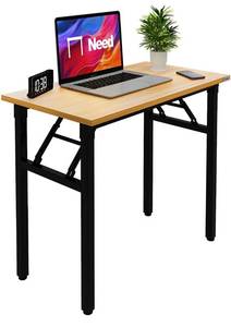 lot 12043 image: Need Small Desk 31 12 No Assembly Foldable Writing Table,Sturdy and Heavy Duty Folding Computer Desks for Small Space.Perfect Addition to Home OfficeDormitory AC5BB-P2(8040)