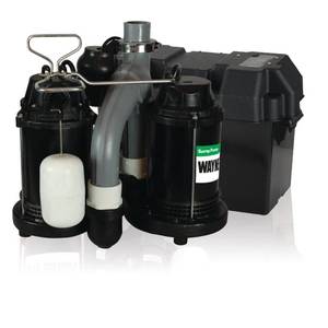 lot 12046 image: WAYNE WSS30V Combination 12 HP and 12-Volt Combination Sump System