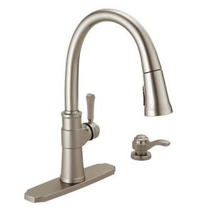 lot 22875 image: Delta 19964Z-SD-DST Spargo Single Handle Pull-Down Kitchen Faucet
