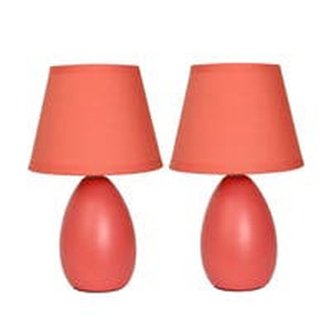 lot 22899 image: Simple Designs Mini Egg Oval Ceramic Table Lamp
