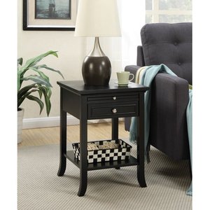 lot 32182 image: Convenience Concepts American Heritage Logan End Table with Drawer and Slide