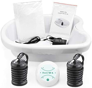 lot 32189 image: veicomtech Ionic Foot Bath Detox Machine, Ion Detox Foot Bath Cleanse, Foot Detox Spa for Home Use Salon Beauty SPA Club(2 Arrays, 100 Liners)