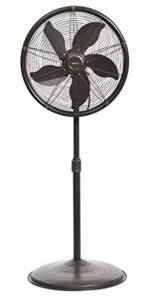 lot 42179 image: NewAir, AF-600, Outdoor Misting Oscillating Pedestal Fan with Five Gentle Mist Nozzles, All Steel Construction, 600 Square Foot Effective Range