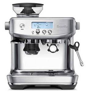 lot 42184 image: Breville - the Barista Pro Espresso Machine (BES878 BSSA) with 15 bars of pressure, Milk Frother and intergrated grinder - Brushed Stanless Steel