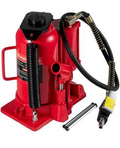 lot 42192 image: Mophorn Air Hydraulic Bottle Jack 20 Ton Bottle Jack Red Air Jack Heavy Duty Auto Truck Repair Lift