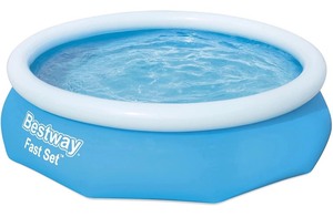 lot 12054 image: Fast Set 10 x 30 Above Ground Pool Set, Blue