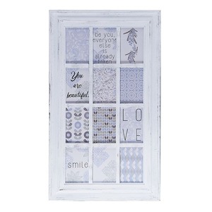 lot 12058 image: Melannco 17 X 29-inch Frame White 12 Opening Window Photo Collage