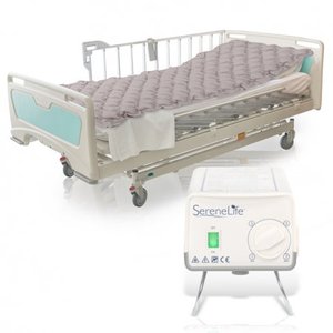 lot 12061 image: SereneLife SLAIRMATR45 - Hospital Bed Air Mattress - Bubble Pad Mattress with Electric Air Pump