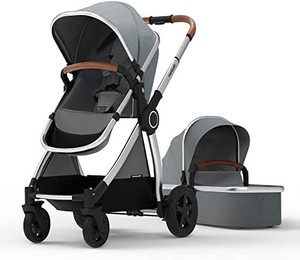 lot 62497 image: Mompush Ultimate2 Baby Stroller with Removable Bassinet - Full-Size Baby Strollers for Comfortable Outings with Baby - Toddler Stroller with Reversible Stroller Seat - Smooth Glide Bassinet Stroller