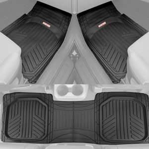 lot 62502 image: Motor Trend Deep Dish Rubber Floor Mats for Car SUV TRUCK Van, All-Climate All Weather Performance Plus Heavy Duty Liners Odorless