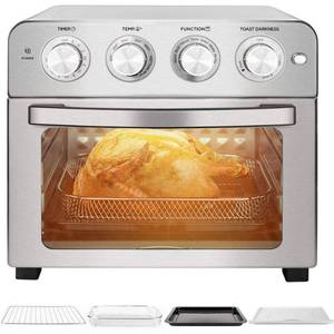 lot 62505 image: Geek Chef 1700-Watt 24 qt. Stainless Steel Air Fryer Oven, Silver