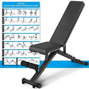 lot 62578 image: BARWING 842 Adjustable Weight Bench- Folding Full Body Workout Bench with Dragon Flag Positions Multi-Purpose InclineFlatDecline Bench