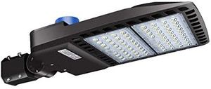 lot 62586 image: LEDMO LED Parking Lot Light 200W - Waterproof IP65 LED Shoebox Area Light with Photocell - 5000K 600W Equivalent - Knuckle Slipfitter Mount - 26000 LM   (Retails $140.00)