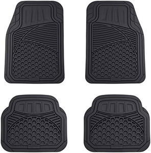 lot 62602 image: 4-Piece Thick Flexible Rubber Car Floor Mat, Redish  (Stock photo is different from actual product)