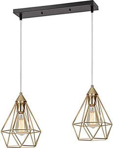 lot 62603 image: Dual light hanging   (Must be assembled)  (Stock photo is different from actual product)