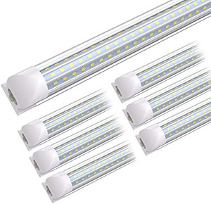 lot 62624 image: LED Shop Light, 48W 5000K Daylight 6300LM Super Bright T8 LED Light Fixture, D Shape Triple Rows LED, High Output, Linkable Shop Lights  (3 Pack) (Stock photo is different from actual product) (Condition Unknown)  (SOLD AS IS)