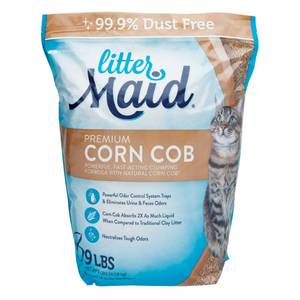 lot 62630 image: LitterMaid Premium Corn Cob Litter Clumping Formula, Dust Free, 9 lb.