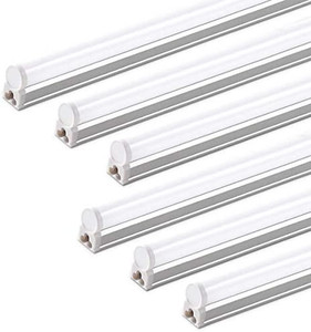 lot 62639 image: LED T5 Integrated Single Fixture, 4FT, 2200lm, 6500K, Super Bright White  (Pack of 12)