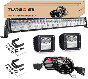 lot 62645 image: Led Light Bar TURBO SII 32 Inch 180W Spot Flood Combo Beam Led Bar 3 Inch 18W Off Road Driving Fog Lights WWiring Harness