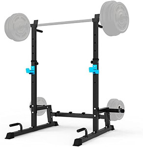 lot 63532 image: JX FITNESS Adjustable Squat Rack Barbell Rack, Bench Press Rack Push Up Multi-Function Weight Lifting GymHome Gym Portable Dumbbell Racks Stands