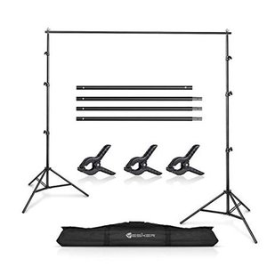 lot 63545 image: Yesker 10 X 10 ft Photo Video Studio Background Support Stand, Adjustable Heavy Duty Photography Backdrop Support System Kit for Photoshoot Party Video Creator