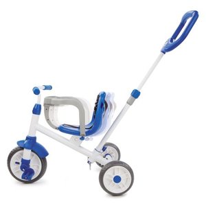 lot 63549 image: Little Tikes Ride N Learn 3-in-1 Trike in Blue Convertible Tricycle for Toddlers with 3 Stages of Growth - For Kids Boys Girls 9 Months to 3 Years Old
