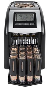 lot 63560 image: Royal Sovereign 4 Row Electric Coin Counter With Patented Anti-Jam Technology & Digital Counting Display (FS-44P),Black