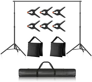 lot 64464 image: Neewer Photostudio Backdrop Support System, 10tm Wide 7ft2.1m High Adjustable Baground Stand