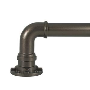 lot 64479 image: Decopolitan Industrial Wrap Around Telescoping Curtain Rod Set, 72-144, Bronze