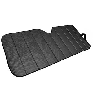 lot 64481 image: Motor Trend Front Windshield Sun Shade - Accordion Folding Auto Sunshade - Blocks UV Rays Sun Visor Protector - Keeps Your Vehicle Cool - 58 x 24 Inch (Black)