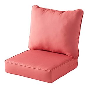 lot 64505 image: South Pine Porch Coral 2-Piece Deep Seat Cushion Set