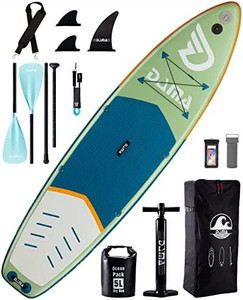 lot 65402 image: DAMA Sup Board Big Stand Up Paddle Board Wide Inflatable Paddle Board Oversize Fishing Board   (May not be exact stock photo)  (Retails $293)