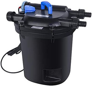 lot 65417 image: PONDO Koi Pressure Biofilter Pond Garden Pond Filter , Fish Pond Filter with Cleaning Function, Up to 2200 Gallons, Model 938