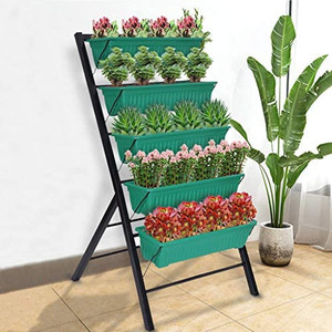 lot 65420 image: 5 Tier Raised Garden Bed Cascading Water Drainage to Vegetables Herbs Flowers