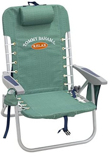 lot 65427 image: Tommy Bahama Lace Up Backpack Chair - Solid