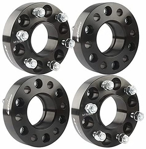 lot 65431 image: GAsupply 6 x 5 Wheel Spacers, Black 1.5 inch 6 Lug 6 x 127mm Hub Centric Wheel Spacer 78.1mm Hub Bore 12 x 1.5 Studs Compatible with Buick Ranier, Chevy SSR, Trailblazer, GMC Envoy, 4 Pack