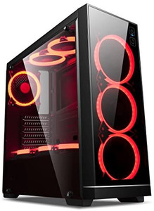 lot 65438 image: GOLDEN FIELD Z3 ATX Case Gaming PC Case Mid Tower ATX Computer Case with Touch Buttons Acrylic Panel