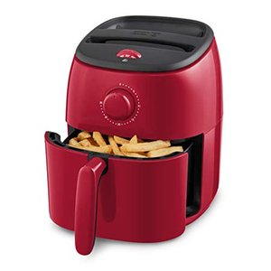 lot 65440 image: Dash Tasti-Crisp Electric Air Fryer  Oven Cooker with Temperature Control, Non-stick Fry Basket, Recipe Guide  Auto Shut Off Feature, 1000-Watt, 2.6 Quart - Red, Tested Works