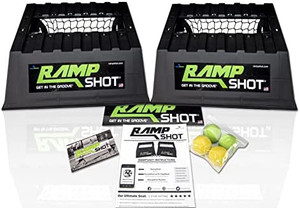 lot 65444 image: RampShot Game Set - Played Outdoors, Indoors, Yard, Beach, Tailgate, Park - Includes 4 Balls, 2 Nets, Stickers and Rule Book - Great for Boys, Girls, Teens, Adults, Family