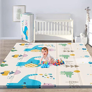 lot 65464 image: Gimars XL BPA Free 0.6 in Reversible Foldable Baby Play Mat, Waterproof Foam Floor Baby Crawling Mat, Portable Baby Playmat for Infants, Toddler, Kids, Indoor Outdoor Use (79 x71x0.6inch)