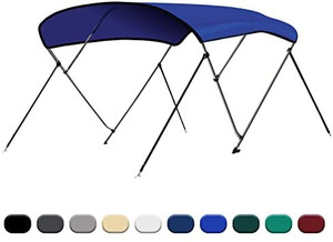 lot 66176 image: Bimini Top Boat Cover 4 Straps for Front and Rear Includes Mounting Hardwares with 1 Inch Aluminum Frame