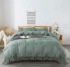 lot 66204 image: Softta Boho Bedding Duvet Covers, Green
