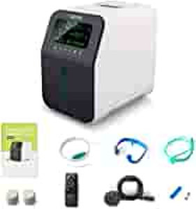 lot 66535 image: OSITO Portable Oxygen Concentrator, 1-7 Lmin Flow Adjustable Oxygen Machine for Home Use 93% High Purity with remote  (Appears new)