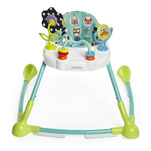 lot 66542 image: Kolcraft - Tiny Steps Too - 2-in-1 Infant & Baby Activity Walker - Seated or Walk-Behind - Forest Friends