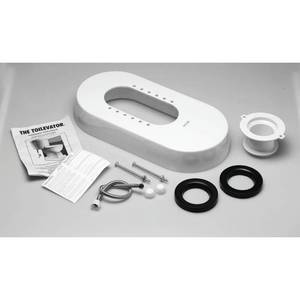 lot 66547 image: TOILEVATOR 11-12 in. W x 23 in. L x 3-12 in. H Toilet Riser in White, 500 lbs. Capacity
