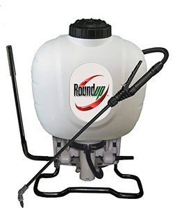 lot 66567 image: Roundup 190314 Backpack Sprayer for Fertilizers, Herbicides, Weed Killers & Insecticides, 4 Gallon, White