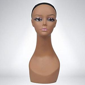lot 67948 image: 18 Female Life Size Mannequin Head for Wigs, Hats, Sunglasses Jewelry Display PD3R-24